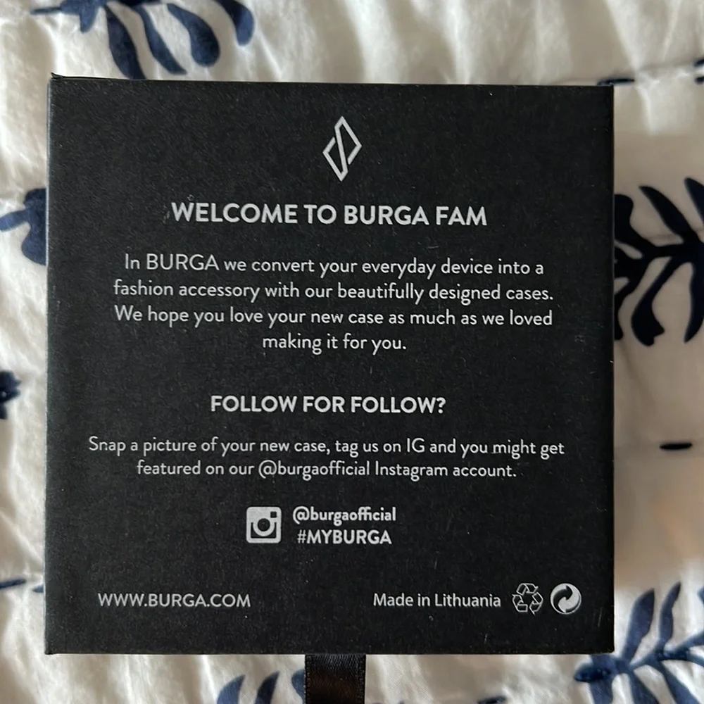 NWOT Burga AirPod case (sparkling tiara)